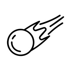 comet line icon, space and astronomy symbol for cosmic, science and universe concept, outline vector design © Zissad