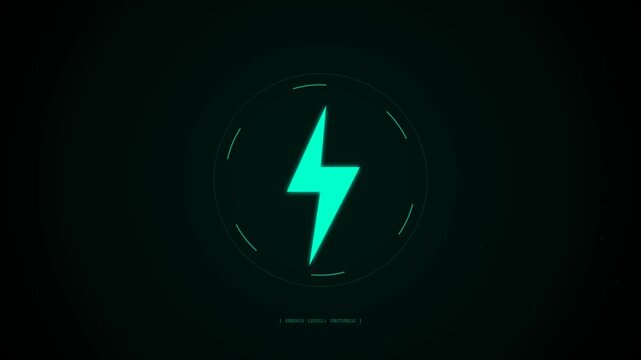 Glowing Icon Danger Signal in Dark Background