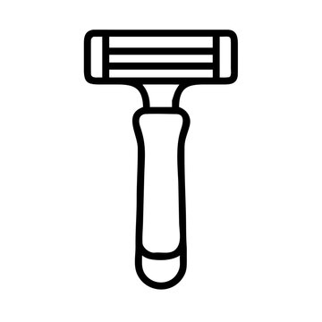 safety razor line icon, grooming and shaving symbol for men, barber and personal care concept, outline vector design