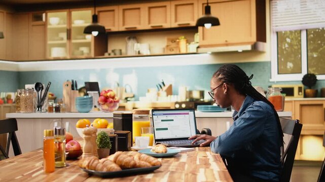 African American client tracking delivery with software