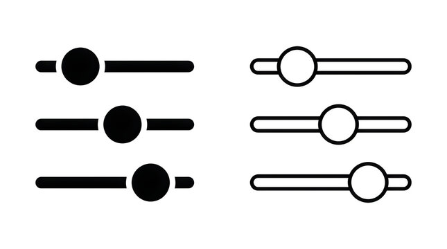 Flat toggle switches in black and white