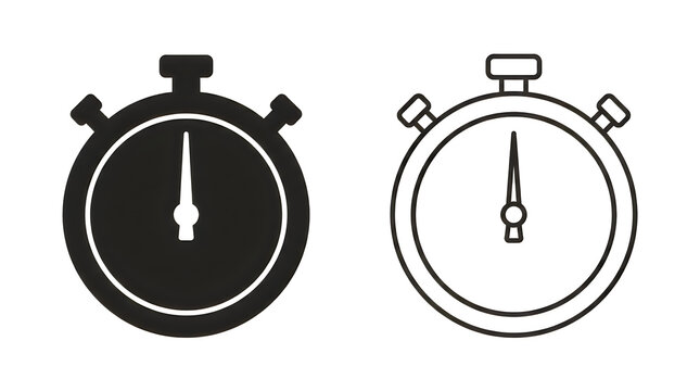 Stopwatch with running and stopped hands