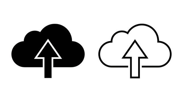 Upload cloud icon with arrow pointing up