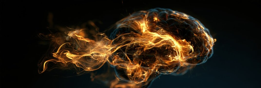 Glymphatic channels clear brain waste during sleep, with cerebrospinal fluid flowing like amber against a dark backdrop.