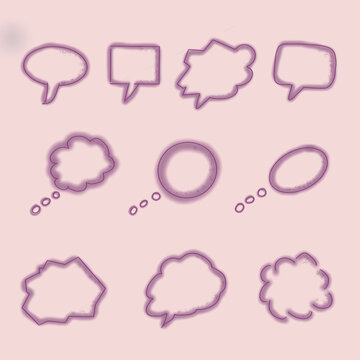 Bal&otilde;es de fala em ilustra&ccedil;&atilde;o manual fofo e delicado com texturas feitas a m&atilde;o 