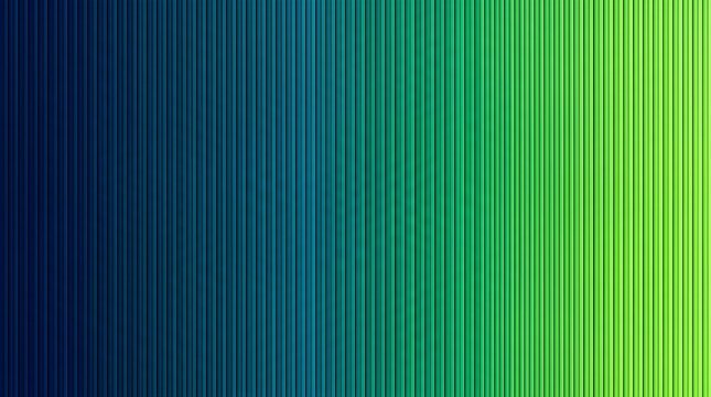 Vertical lines transition from blue to green in a gradient pattern