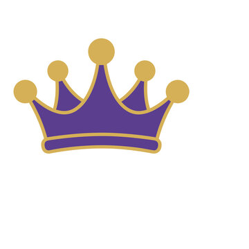 Purple and gold crown illustration