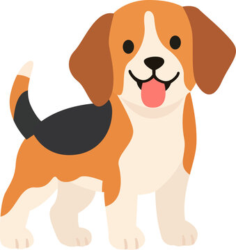 beagle dog with bone