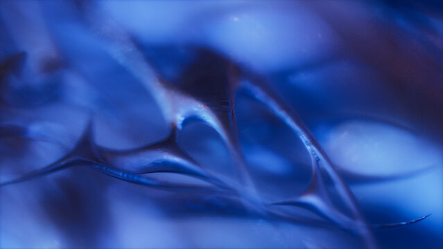 Blue Glossy Shards Macro Abstract Bokeh