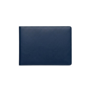 Minimalist Photo-realistic Dark Blue Business Portfolio Folder on Black Background