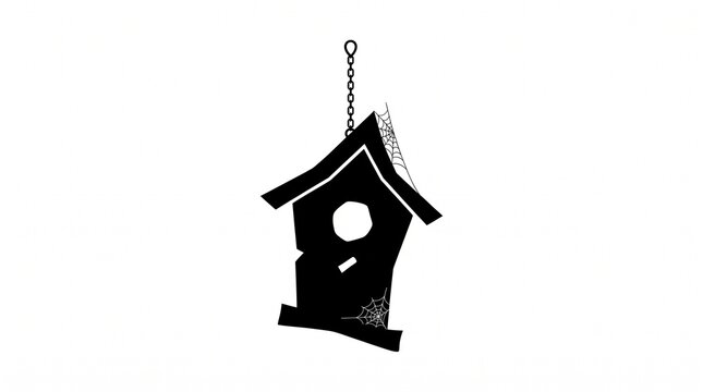 vector drawing of a house Wooden house, white background, cutout image, isolated wooden house, wooden house model, stock photo, icon, wooden architecture.