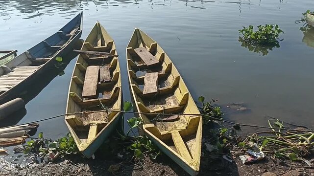 canoe on the lake