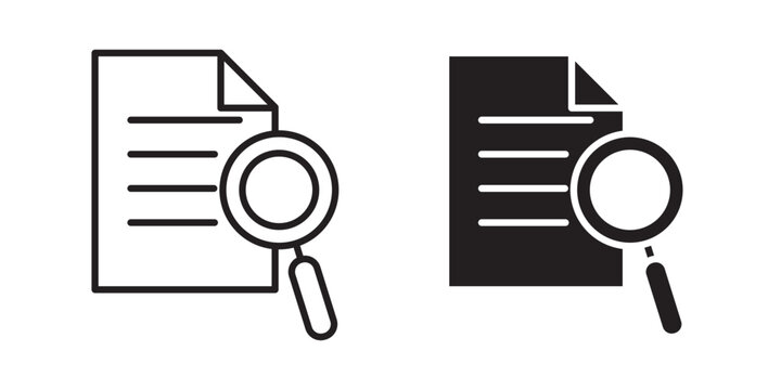 Case studies icon flat outline in black