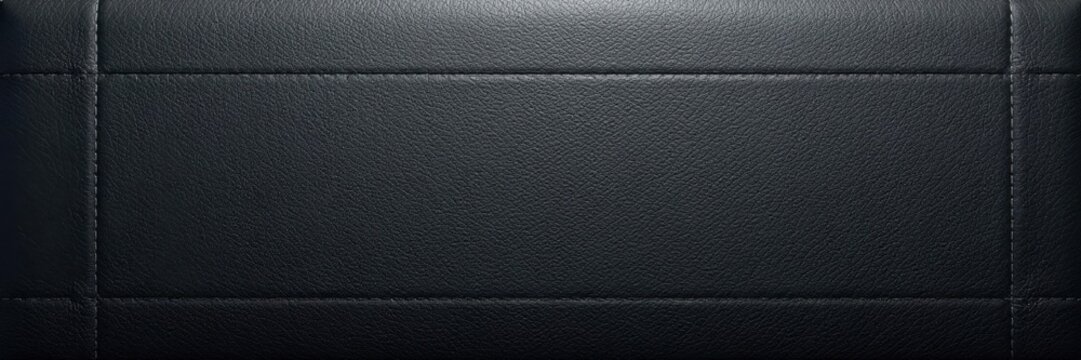 Stitched, dark gray leather upholstery seamless vector repeat, minimalist, backdrop, stitched