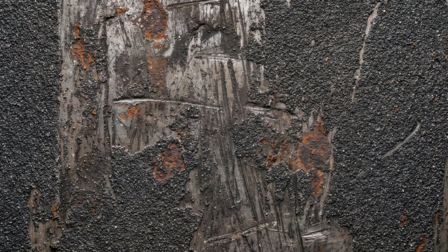 Rough gritty metallic texture with heavy rust and deep scratches