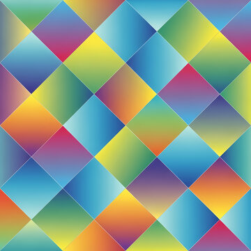 Vibrant Gradient Squares Pattern Abstract Colorful Design.