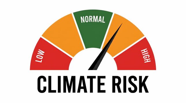 Climate risk meter increasing from low to high