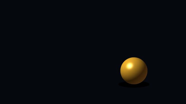 Bouncing Golden Sphere Animation Loop for Video Editing and Motion Design Intro