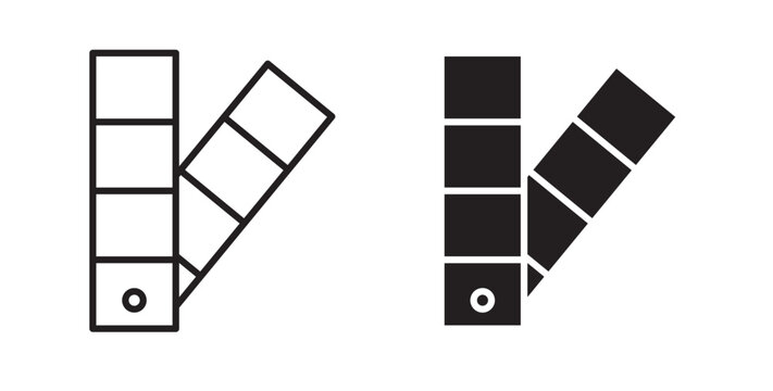 Swatches icon flat outline in black