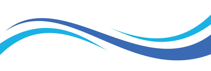 Obraz premium Blue flow of wavy lines, abstract waves background. Vector waves illustration