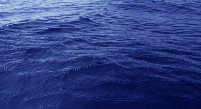 Deep Ocean Water Texture Macro - Prussian Blue Monochromatic Marine Photography. 