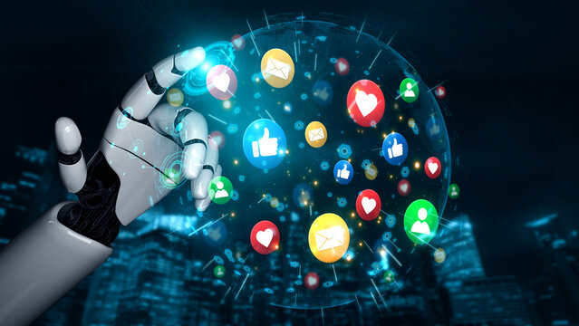 An AI assistant analyzes social media feedback and user engagement. This smart technology boosts online communication and interaction to grow a digital marketing network and community. Fermion