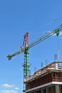Crane working on construction