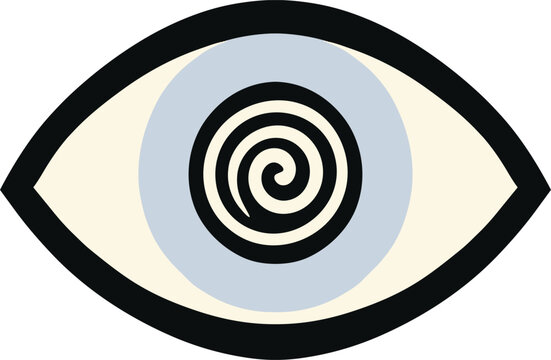 Pale Blue Eye With Black Spiral Pupil