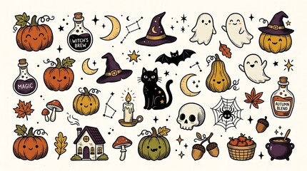Fototapeta premium halloween seamless background
