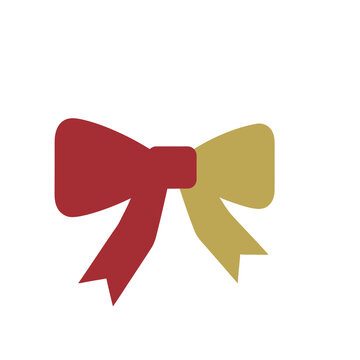 Red and gold bow