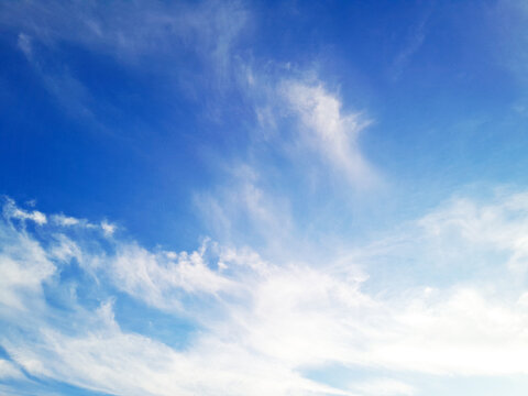 endless blue sky with clouds