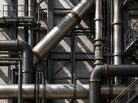 Industrial Metal Pipes and Steel Infrastructure