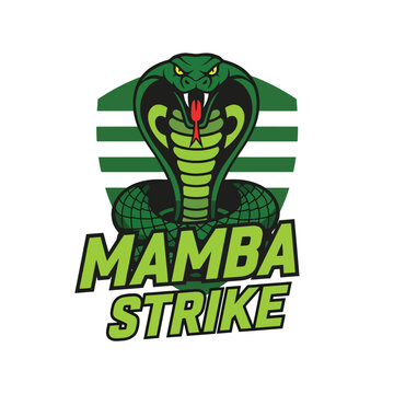 Green Cobra Snake Logo Design.