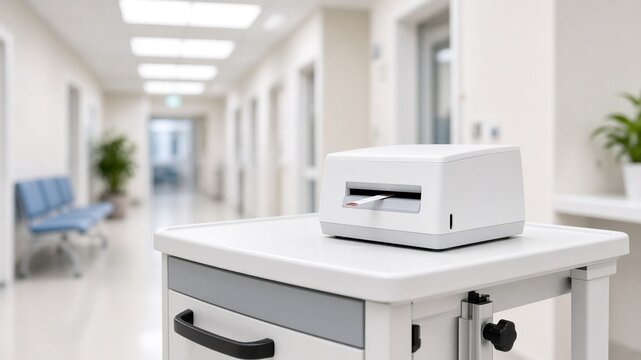 Biosensor strip reader on point-of-care cart