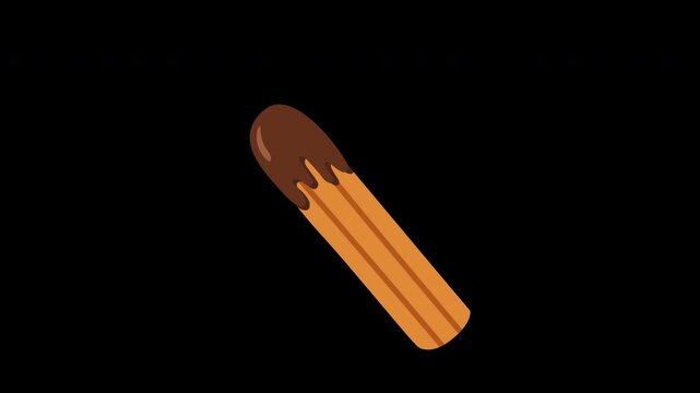 churros with chocolate sauce dessert