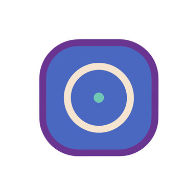 Abstract geometric icon with concentric circles