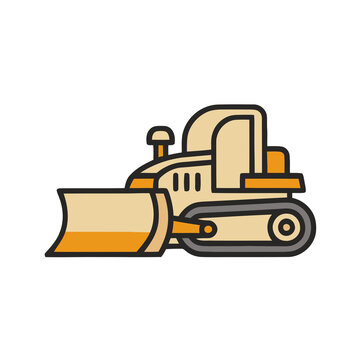 Cartoon bulldozer illustration