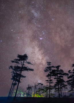 Astrophotography. Milky way with  night sky
