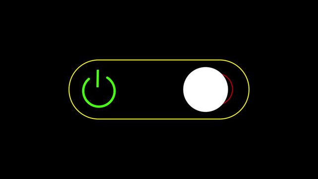 on-off button animation. Turning on and off. on off, button, 3d button.