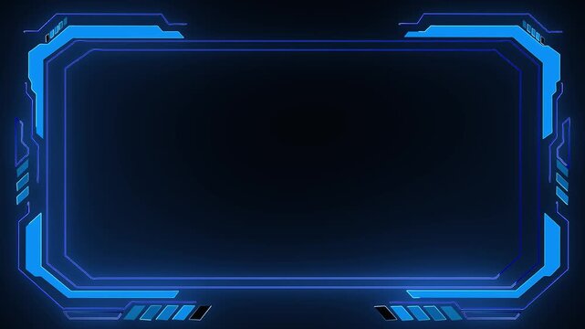 Glowing colored neon frame with moving lines on a transparent alpha channel background in a seamless loop. Decorative glowing neon frame ,Neon effect rectangle frame Loop background