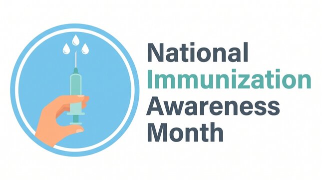 National immunization awareness month logo design