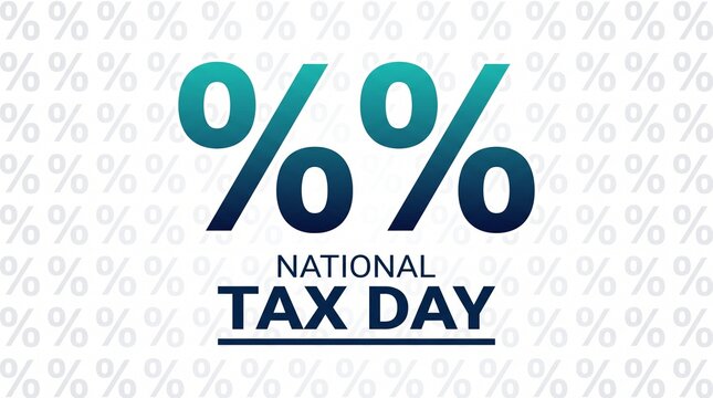Zero percent tax day celebration vector illustration