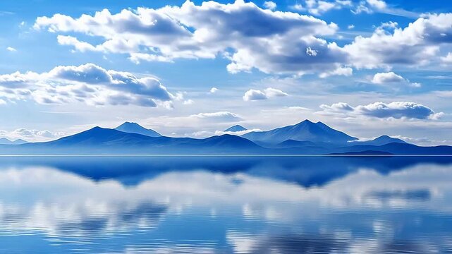 A sky on the horizon with mountains landscape abstract background