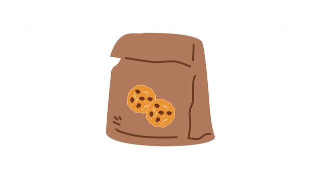 package of chocolate chip cookies illustration