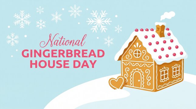 Gingerbread house on national gingerbread house day