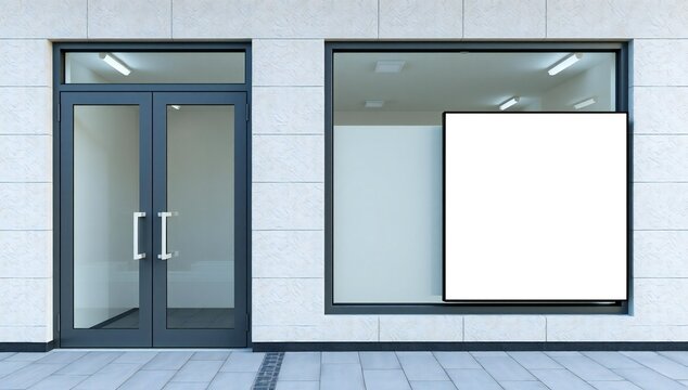 Modern storefront with large window display
