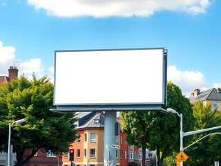 Fototapeta premium Empty billboard in urban setting