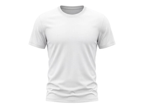 Plain white crew neck t-shirt mockup for apparel design Cutout PNG
