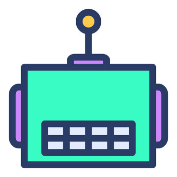 robot head filled outline icon