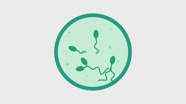 Microscopic view of sperm cells swimming in petri dish